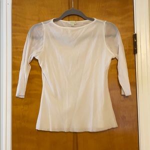 Petit Pois 3/4 sleeve sheer top